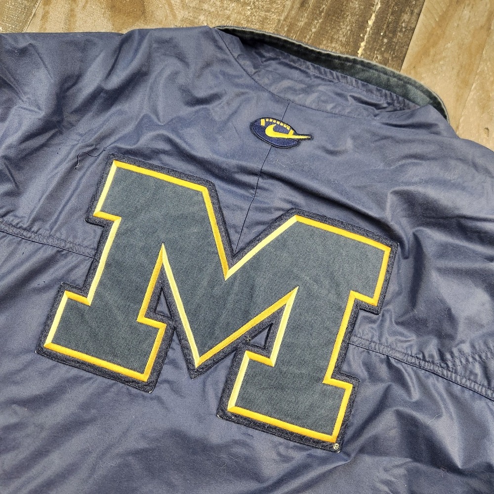 Nike Team Sports NCAA Michigan Wolverines size 2XL Windbreaker Anorak Jacket - Picture 8 of 13